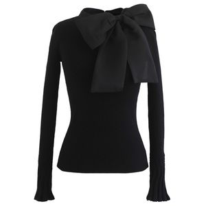 ChicWish Bowknot Knit Top